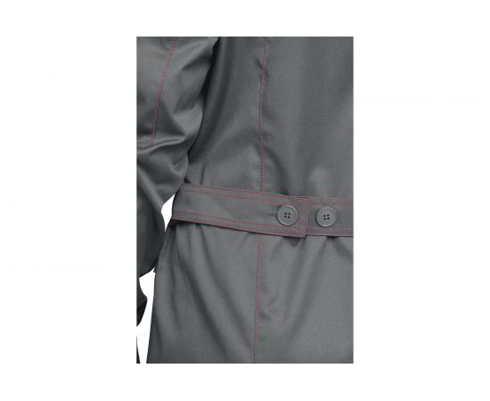 Женский халат ГК Спецобъединение КМ-10 ЛЮКС, серый-красный, размер 104-108, рост 170-176 Хал 546/104/170 – изображение 5