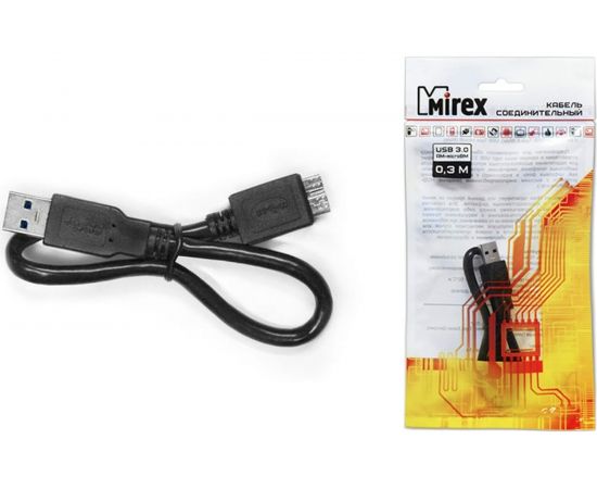 Соединительный кабель Mirex USB 3.0 AM-microBM 0,3 метра, двойной экран 13700-AMCR03U3 – изображение 5