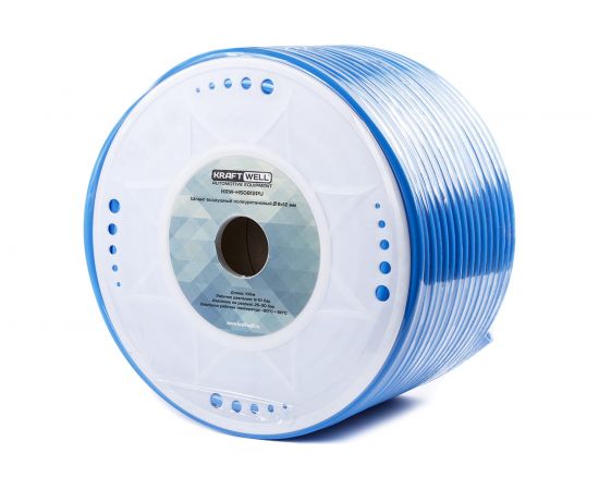 Шланг воздушный полиуретановый 8x12 мм, 100 м KraftWell KRW-HS0812PU 