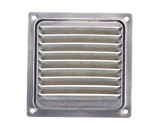 Решётка металлическая с сеткой, неокрашенная 100 x 100 мм Эвент ВРС 