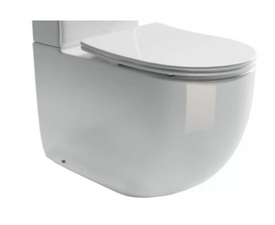 Напольная пристенная чаша унитаза Ceramica Nova METROPOL Rimless CN4001-B 