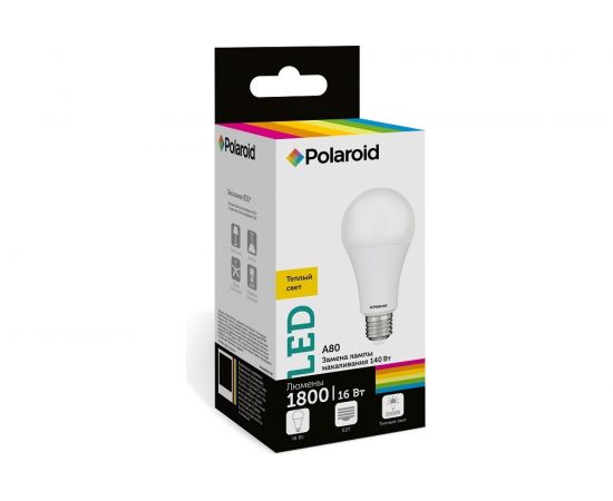 Светодиодная лампа Polaroid 220V A80 16W 3000K E27 1800lm PL-A8016273 