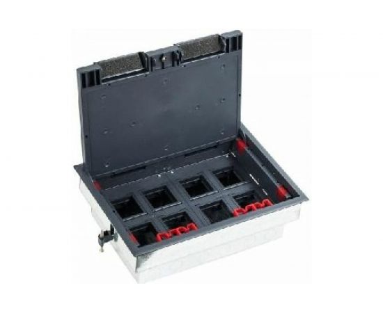 Люк в пол Экопласт LUK/8 на 8 постов, с коробкой и суппортом 70080+70180, сталь 70083 