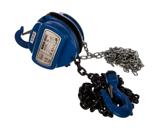 Ручная шестеренная стационарная таль EURO-LIFT ТВ - 1.5тн, 12.0м ТРШ 1,5/12 