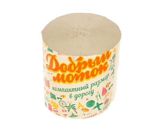 Туалетная бытовая бумага ДОБРЫЙ МОТОК 25 м без втулки 126554 