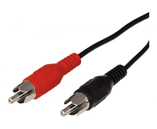 Шнур REXANT 2 RCA - 2 RCA, длина 1,5 метра, черный 17-0103 