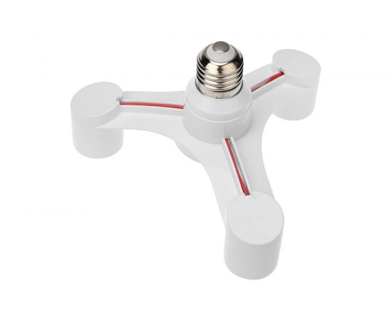 Цокольный разветвитель REXANT Е27 на 3хЕ27 белый 11-8861 