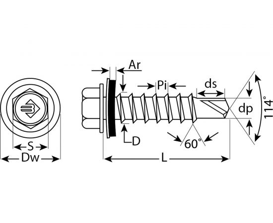 Саморезы для крепления кровельных материалов 1600 шт. (5,5х32 мм; ТФ0) ЗУБР 4-300310-55-032 – изображение 2