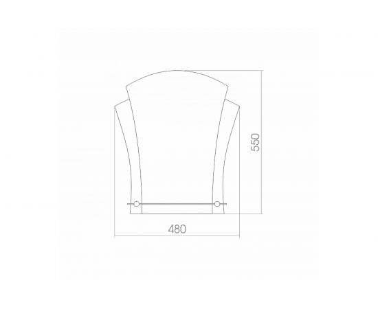 Зеркало mixline Лилия 480х550 с полкой 525466 – изображение 2