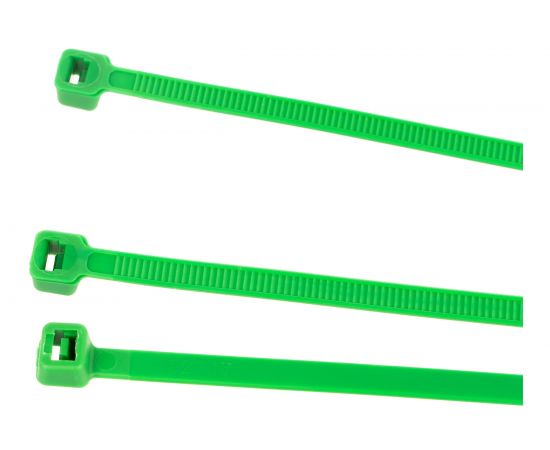 Нейлоновый хомут Зубр МАСТЕР зеленый, 4,8 мм x 400 мм, 100 шт 309060-48-400 – изображение 2