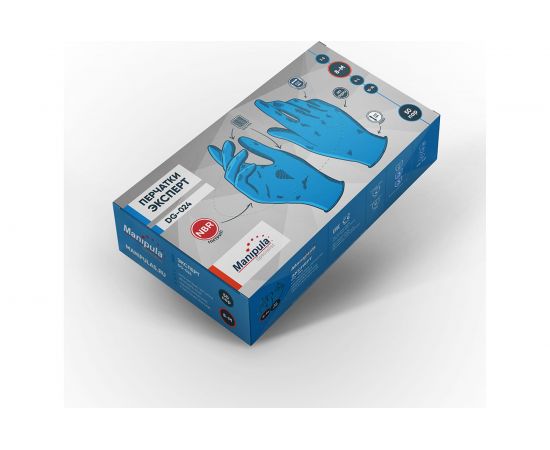 Неопудренные текстурированные перчатки Manipula Specialist ЭКСПЕРТ DG-024, нитрил 0.13 мм, Пер 639/9 – изображение 2