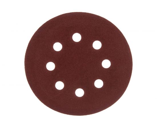 Круг шлифовальный на липучке по дереву/металлу 10 шт. (125 мм; P120; 8 отверстий) Gigant G-1020 – изображение 2