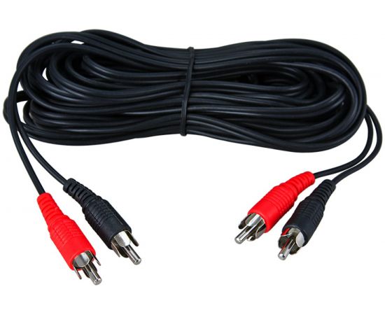 Шнур REXANT 2 RCA - 2 RCA, длина 1,5 метра, черный 17-0103 – изображение 2