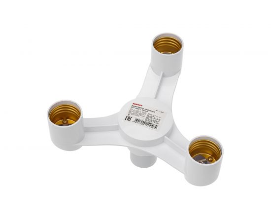 Цокольный разветвитель REXANT Е27 на 3хЕ27 белый 11-8861 – изображение 3