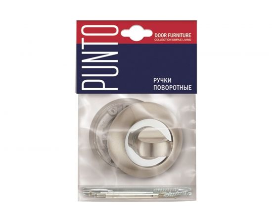 Поворотная ручка PUNTO BK6 TL SN/CP-3 матовый никель/хром 33239 – изображение 3