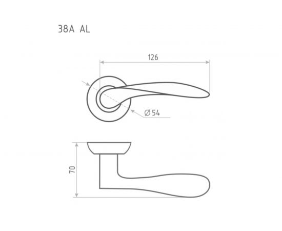 Дверная ручка НОРА-М 38А AL ст.медь 15305 – изображение 3