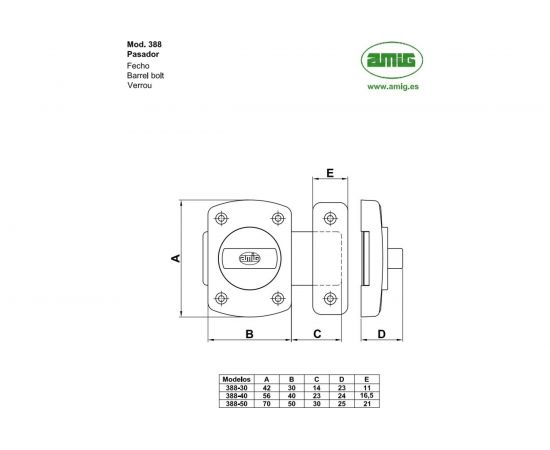 Задвижка Amig мод. 388-30 хром 4723 – изображение 4