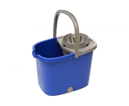Прямоугольное ведро CISNE APOLO с отжимом и роликами, синий 16л 460545 