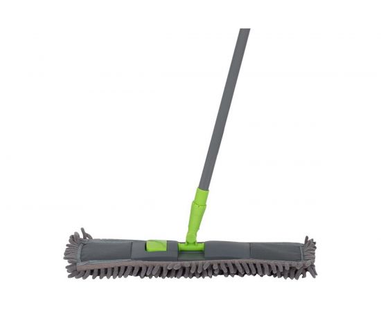 Швабра для пола с насадкой из микрофибры Рыжий кот MopМ4 цвет серый 005936 