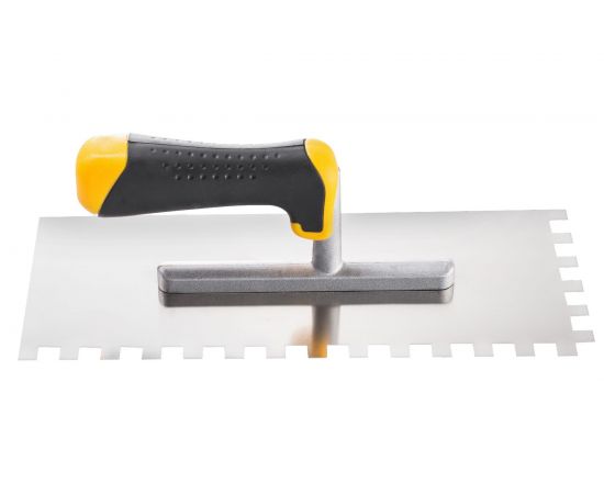 Гладилка HARDY серия 28, нержавеющая сталь, ручка 2К, 28х12см, зубчатая 6х6мм 0800-282806 