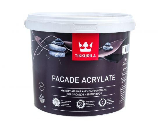Краска для фасадов TIKKURILA Facade Acrylate 5 л 205607 