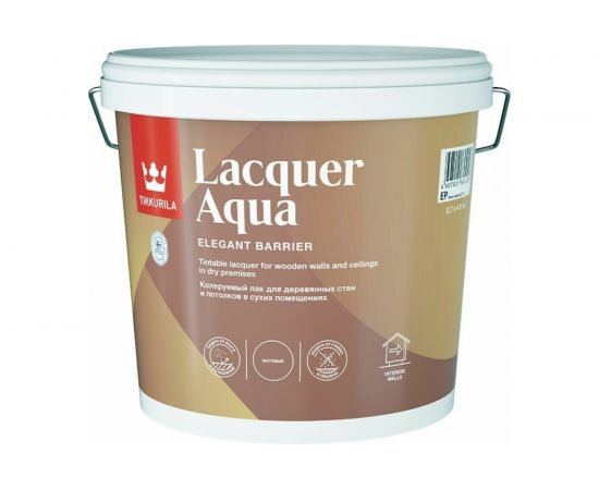 Лак TIKKURILA EURO LACQUER AQUA интерьерный, антисептирующий, защитный, полуглянцевый 2,7л 700001140 