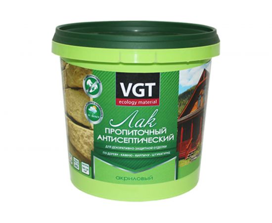 Пропиточный акриловый лак с антисептиком VGT бесцветный, 0.9 кг 11603898 