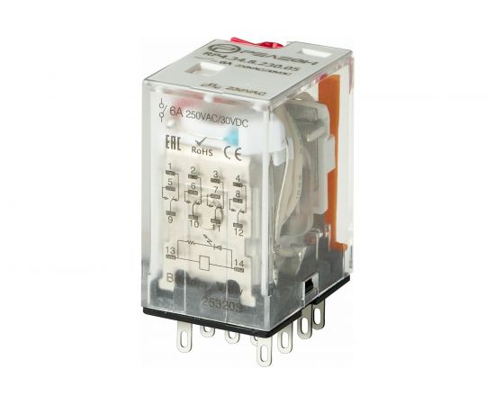 Промежуточное реле РЕЛЕОН 4 перекидных контакта 6А 24В AC RP434802405 