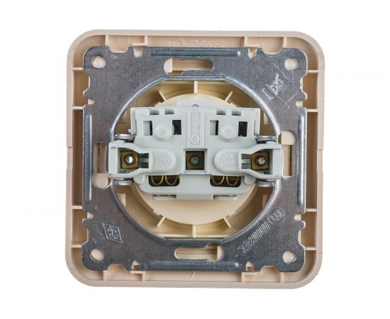 Розетка без заземления, кремовая Makel Mimoza 25022 – изображение 2