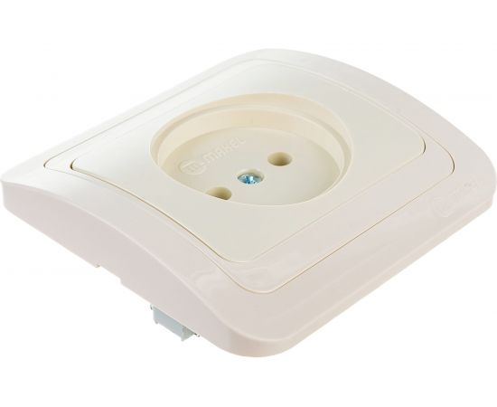 Розетка без заземления, кремовая Makel Mimoza 25022 – изображение 3