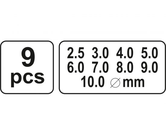 Набор пробойников YATO 9 предметов YT-3590 – изображение 4
