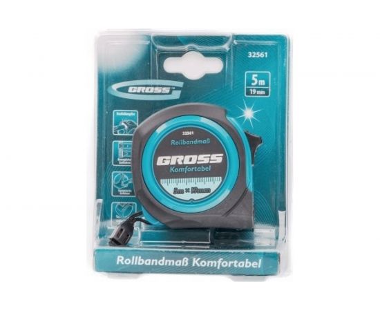 Рулетка Komfortabel, 5 м х 19 мм обрезиненный корпус GROSS 32561 – изображение 4