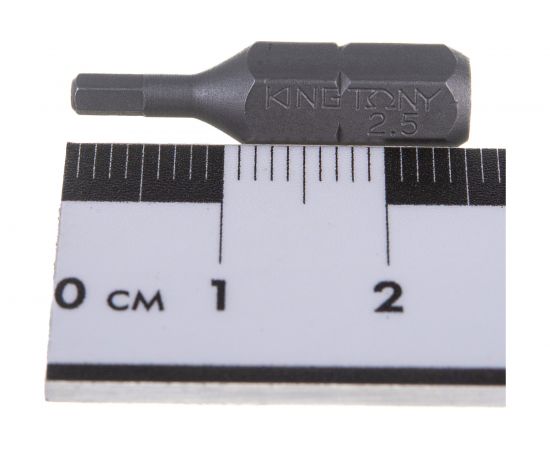 Вставка бита торцевая 1/4, HEX, 2,5 мм, L=25 мм KING TONY 102525H – изображение 4