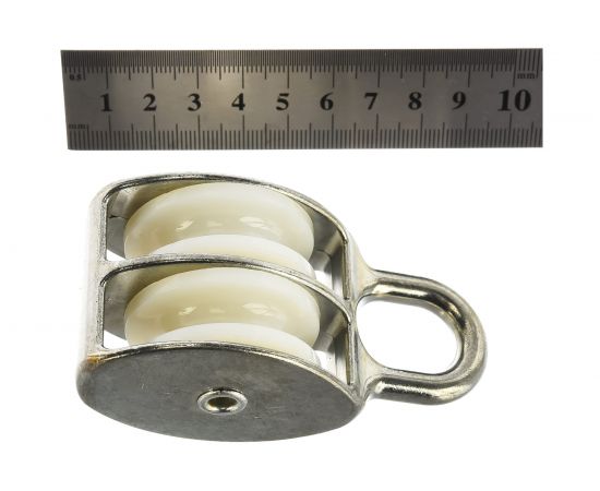 Двойной оцинкованный блок для троса, нейлоновый шкив 40мм 1шт - ярлык Tech-Krep 112732 – изображение 4