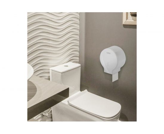 Диспенсер для туалетной бумаги ЛАЙМА PROFESSIONAL ORIGINAL, малый, белый, ABS-пластик 605766 – изображение 9