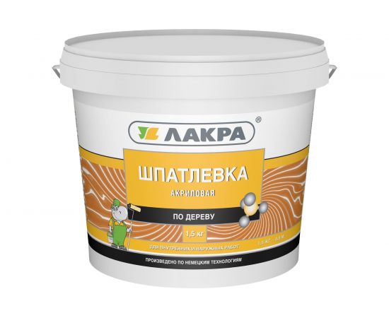 Шпатлевка по дереву Береза 1,5 кг Лакра 90000204480 