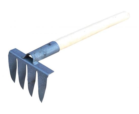Грабли с витыми зубьями РОССИЯ 4 зуба, 400х120 мм 77038-4 