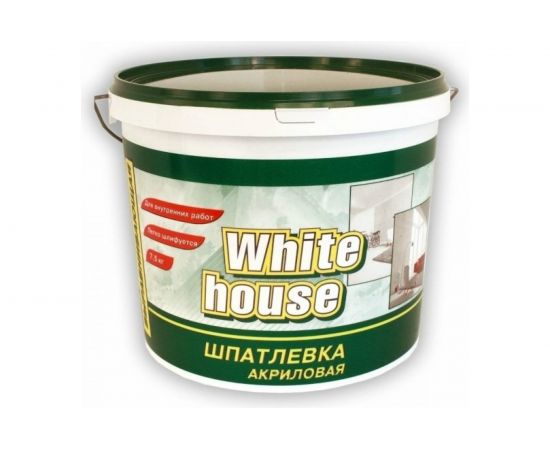Шпатлевка White House акриловая финишная (выравнивающая; 7.5 кг) 14756 