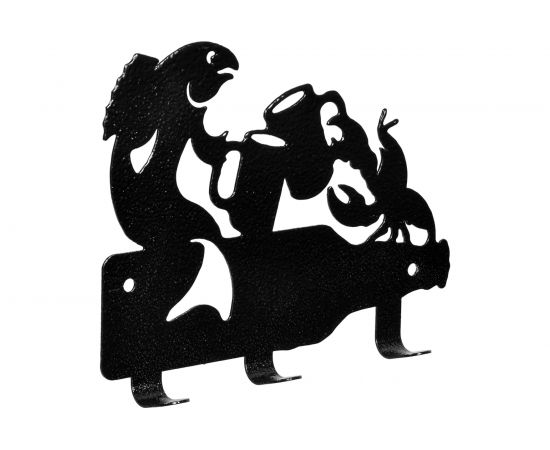 Металлическая вешалка Банные штучки Рак и щука, 3 крючка, 13.5х10.5 см 32494 