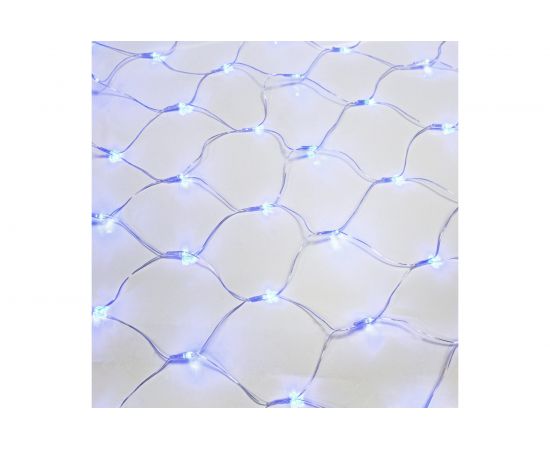 Светодиодная гирлянда NEON-NIGHT Сеть 8 режимов 1.5х1.5м 150 LED на прозрачном проводе синий 215-123 