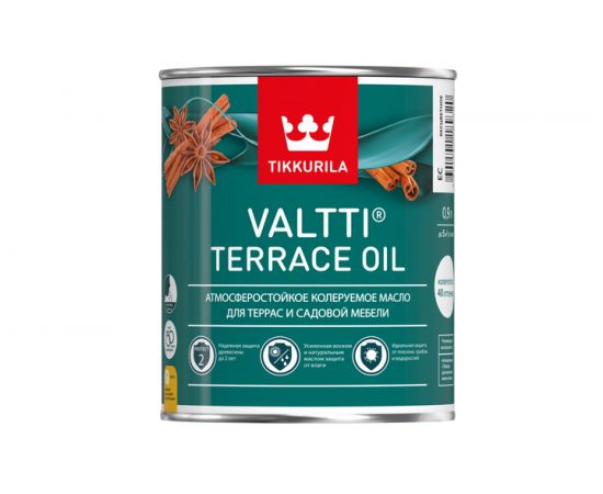Масло для террас и садовой мебели TIKKURILA VALTTI TERRACE OIL бесцветный 0,9л 700010363 