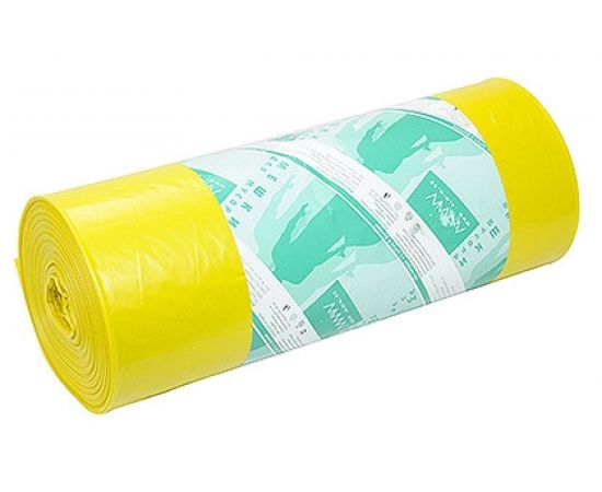Мешок мусорный желтый (25 шт/рул; 180 л; 900x1100 мм; 70 мкм; ПВД) ALMIN AL-811715n 