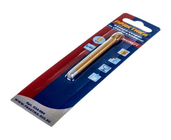 Сверло по стеклу Квадро (8 мм) ПРАКТИКА 034-984 