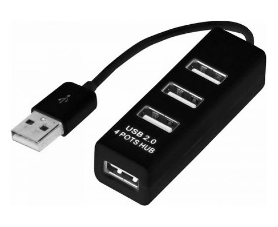Разветвитель USB на 4 порта, черный REXANT 18-4103 