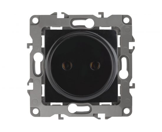 Розетка ЭРА 12-2105-06 2P, 16A-250В, IP20, 12, чёрный Б0018259 