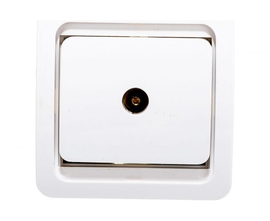 Одинарная телевизионная розетка СВЕТОЗАР CITY SV-54115-W 