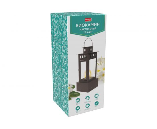 Универсальный биокамин FLASH, 15x15x38 см, из металла, стекла BRADEX TD 0747 – изображение 12