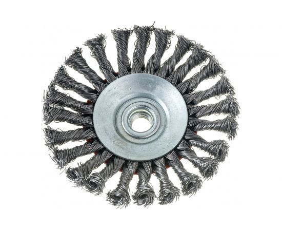 Кордщётка радиальная витая с наклоном (125 мм; М14) для МШУ РОССНА Р860657 – изображение 2