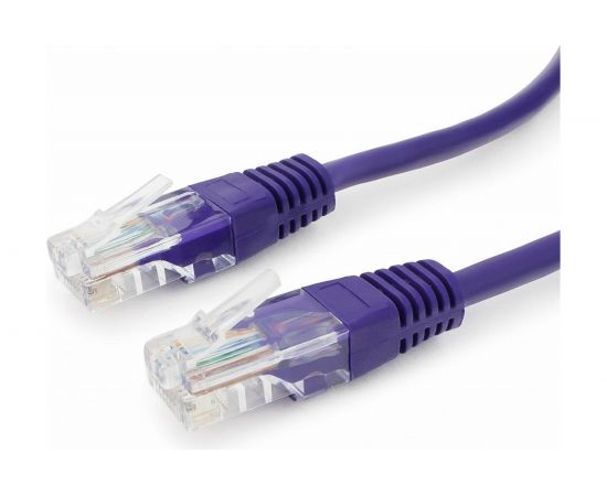 Патч-корд Cablexpert UTP PP12-2M/V кат.5e, 2м, литой, многожильный фиолетовый PP12-2M/V – изображение 2