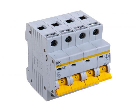 Автоматический выключатель IEK ВА47-29, 4Р, 50А, 4,5кА, х-ка С MVA20-4-050-C – изображение 2